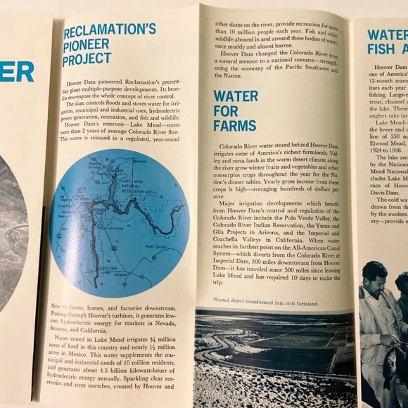 Vintage 1970 Hoover Dam Nevada US Interior Department Guide Brochure Arizona - Picture 4 of 10